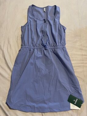 Lavender Sleeveless Drawstring athletic Dress